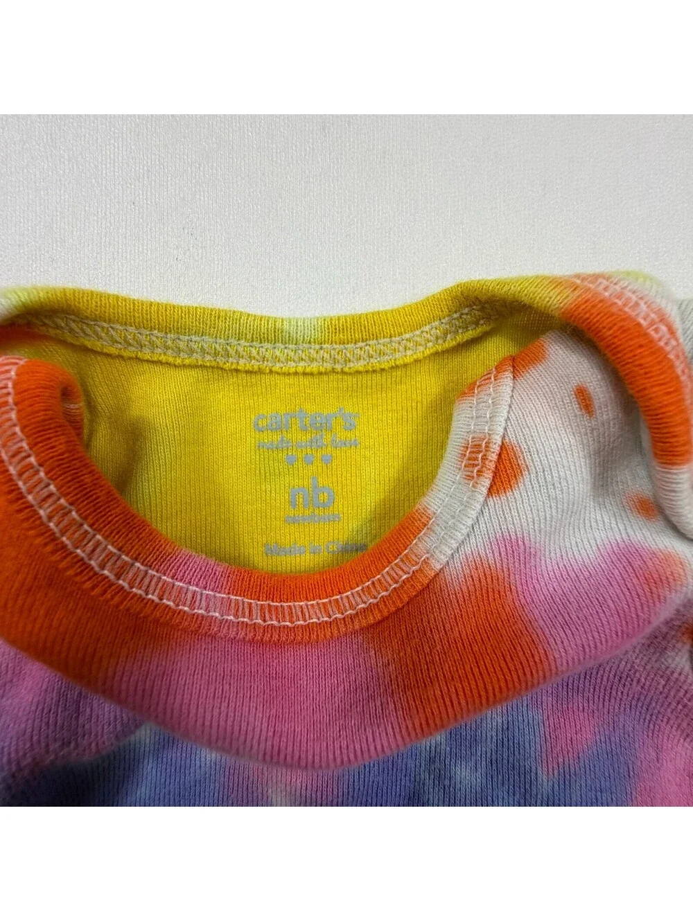Carter's Newborn Tie-Dye Heart Short Sleeve Bodysuit